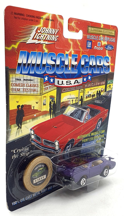 Johnny Lightning 1/64 Scale 200-130 Muscle Cars 1969 Oldsmobile 442 Met. Purple