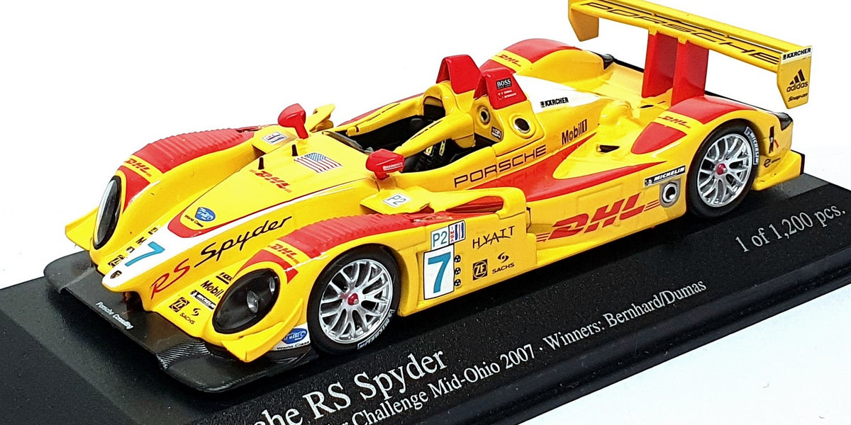 Minichamps 1/43 Scale 400 076697 - Porsche RS Spyder 1st #7 Mid