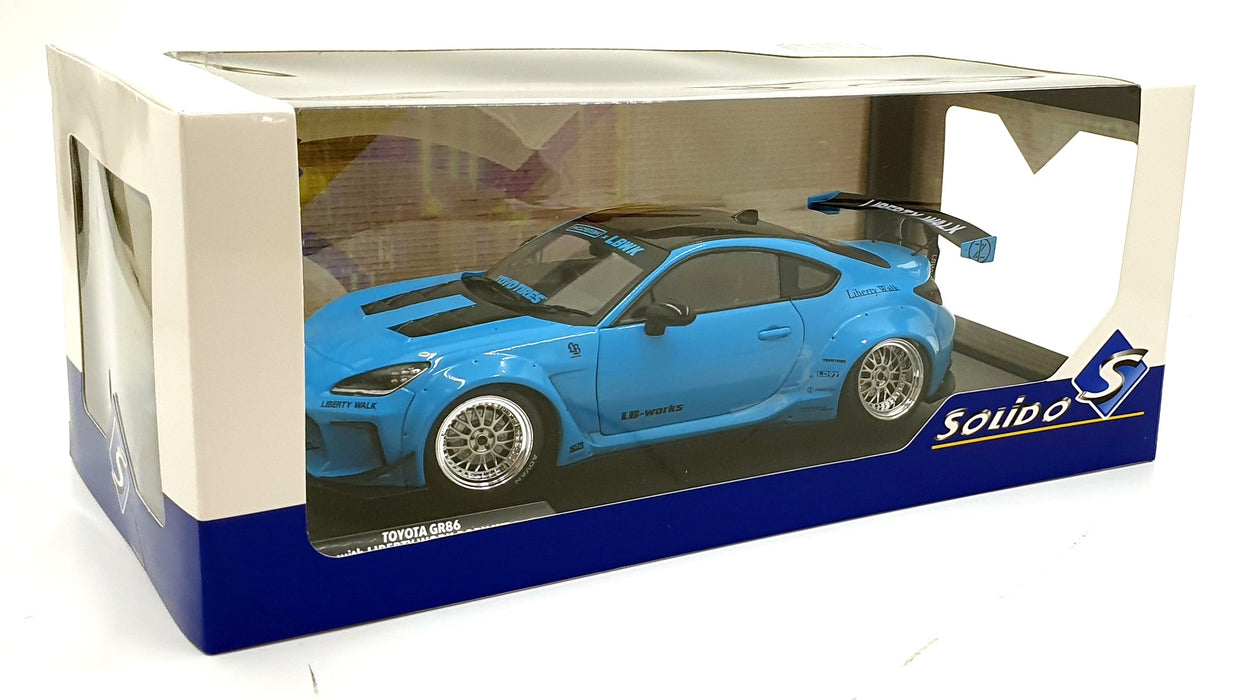 Solido 1/18 Scale Diecast S1813601 - 2024 Toyota GR86 w/LBW Kit - Baby Blue