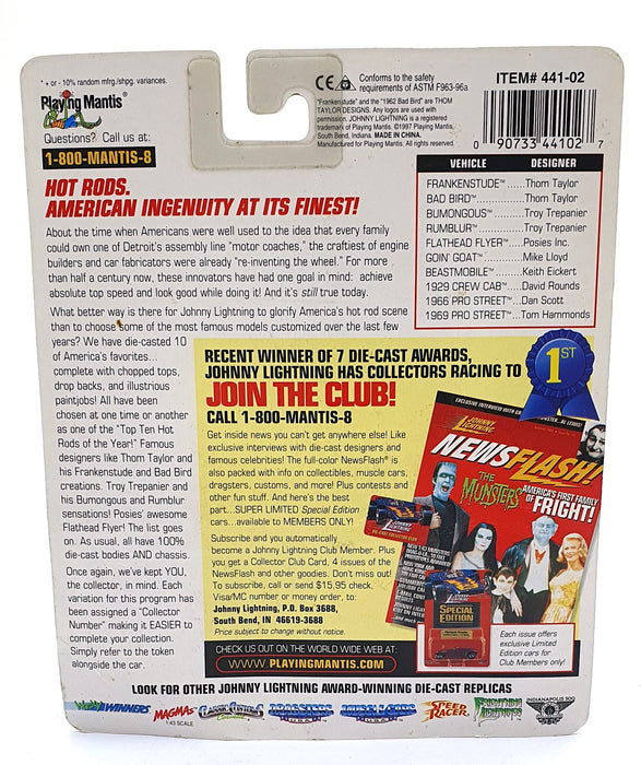 Johnny Lightning 1/64 Scale 441-02 Hot Rods Collector #42 Flathead Flyer