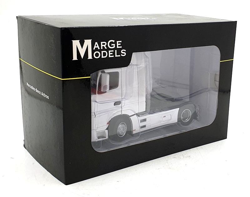 Marge Models 1/32 Scale 1909-01 - Mercedes Benz Actros Bigspace 4x2 Truck White
