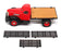 U.S. Model Mint 1/43 Scale US-28 1947 International KB-12 Stake Truck Red/Black
