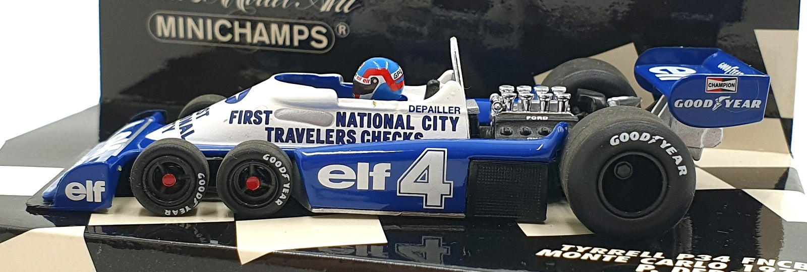 Minichamps 1/43 Scale 430 770004 - F1 Tyrrell P34 FNCB #4 Monte Carlo 1977