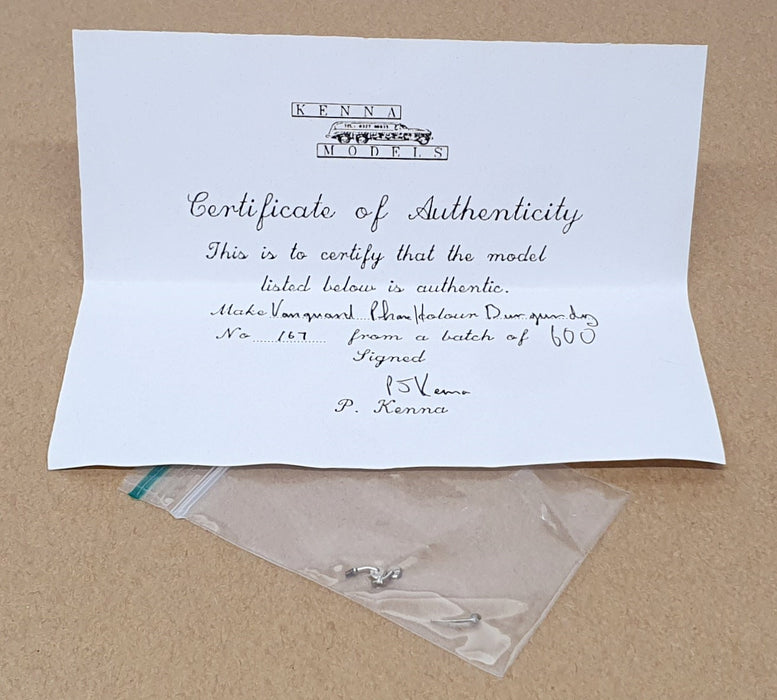 Kenna Models 1/43 Scale No. 167 - Standard Vanguard Phase II - Burgundy