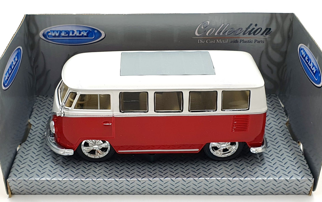Welly 1/25 Scale TY3679 - VW Volkswagen Camper Low Rider - Red/White