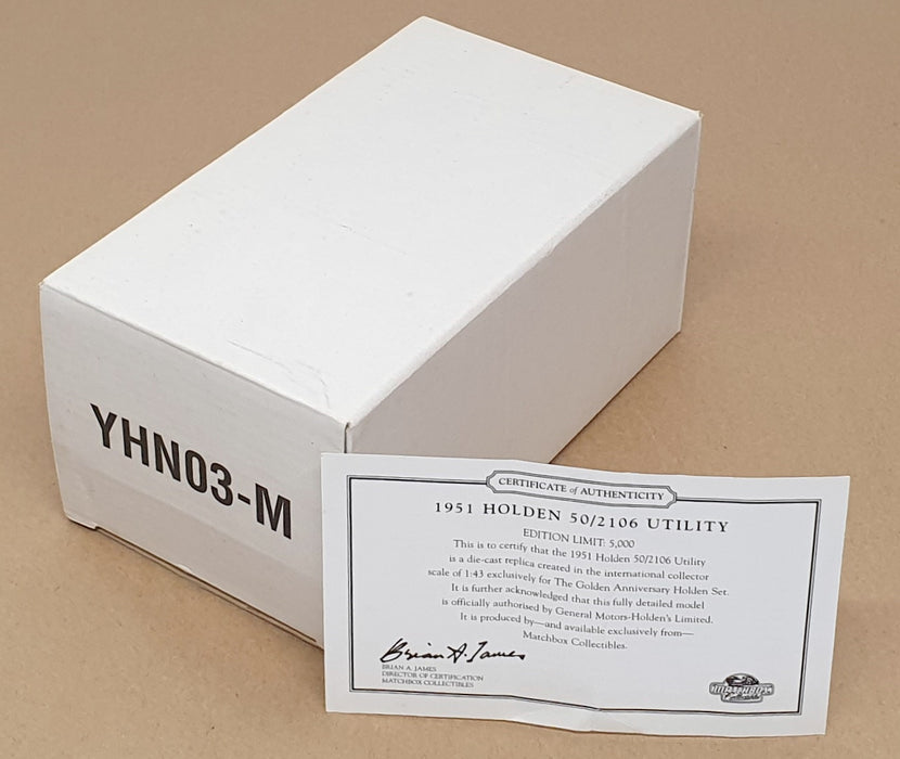 Matchbox 1/43 Scale YHN03-M - 1951 Holden 50/2106 Utility Truck