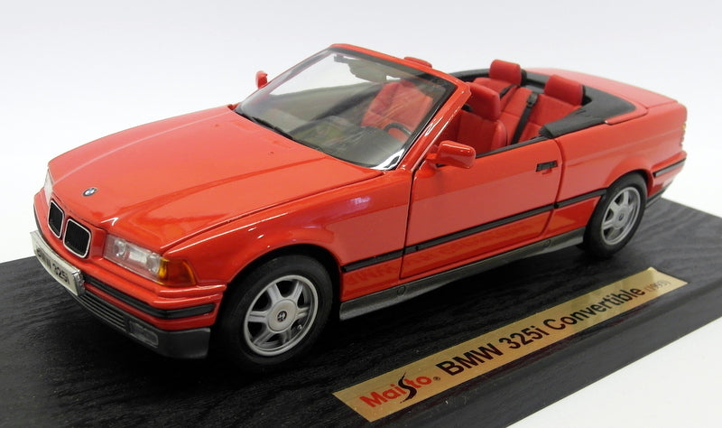 Maisto 1/18 Scale Diecast 31812 - BMW 325i Convertible - Red