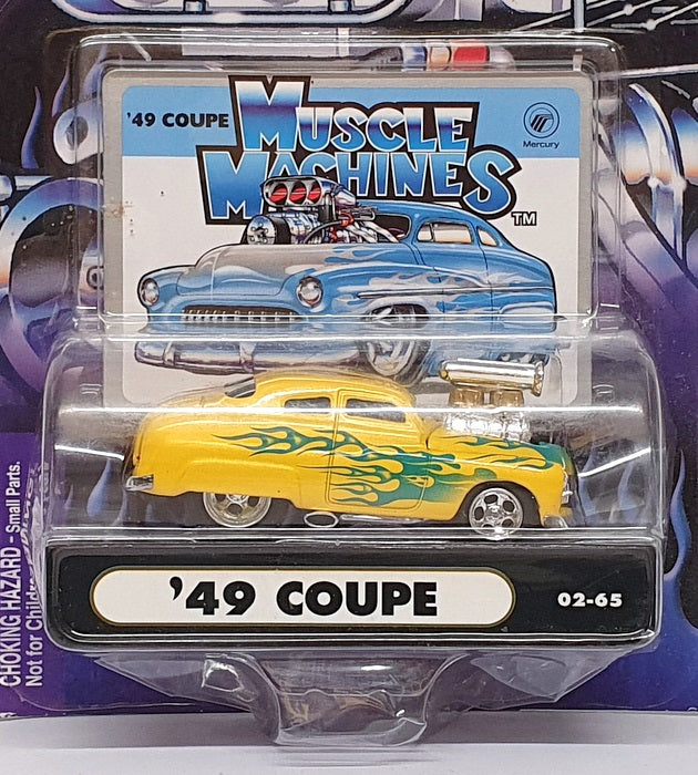 Muscle Machines 1/64 Scale 71151 02-65 - 1949 Mercury Coupe - Yellow/Green