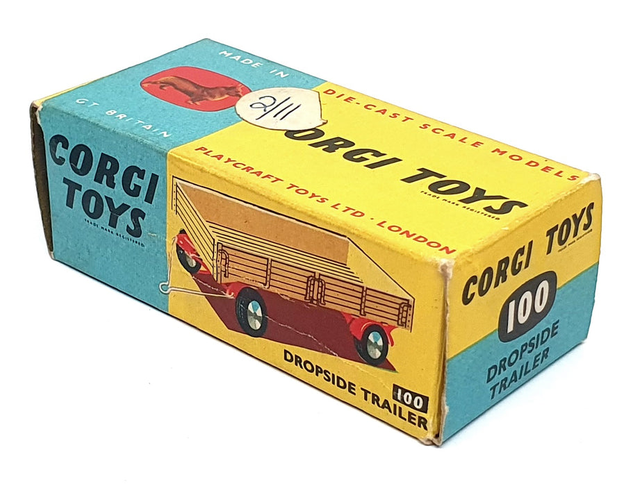 Corgi Toys 100 - Dropside Trailer - Cream/Red