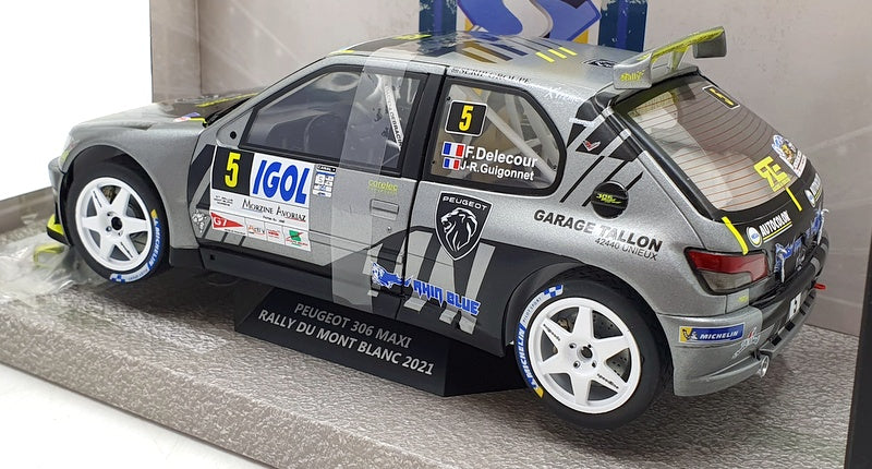 Solido 1/18 Scale Diecast S1808302 Peugeot 306 Maxi Mont Blanc 2021 #5 Delecour