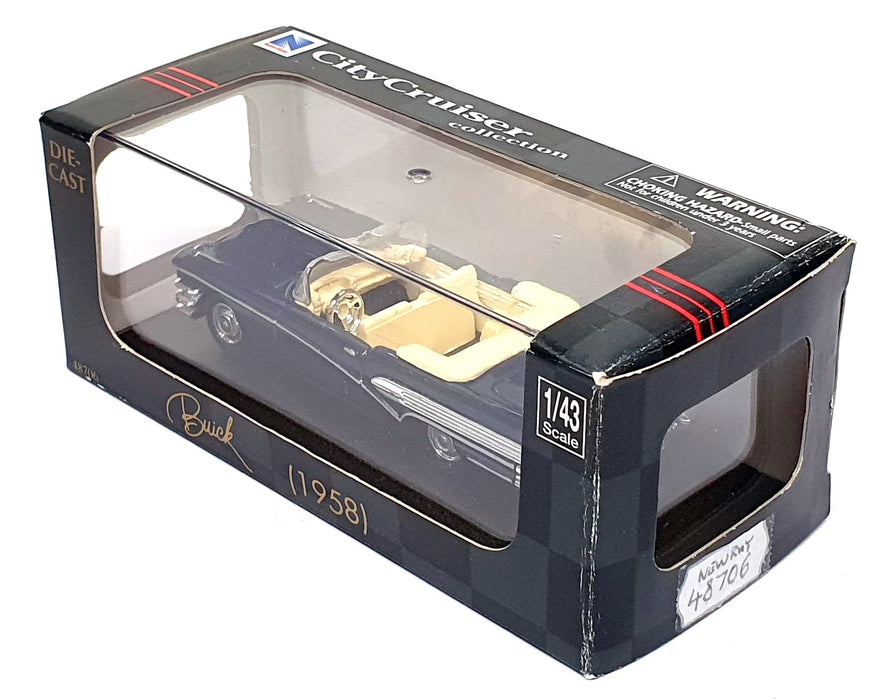 NewRay 1/43 Scale Diecast 48706 - 1958 Buick Convertible - Dk. Blue
