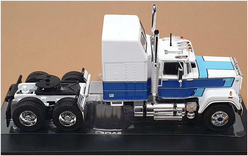 Ixo 1/43 Scale TR165.22 - 1985 Mack Superliner Magnum Truck - White/Blue