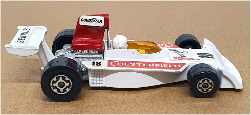 Matchbox 11cm Long Original Diecast  K-44 - F1 Surtees TS16 #18 - White/Red