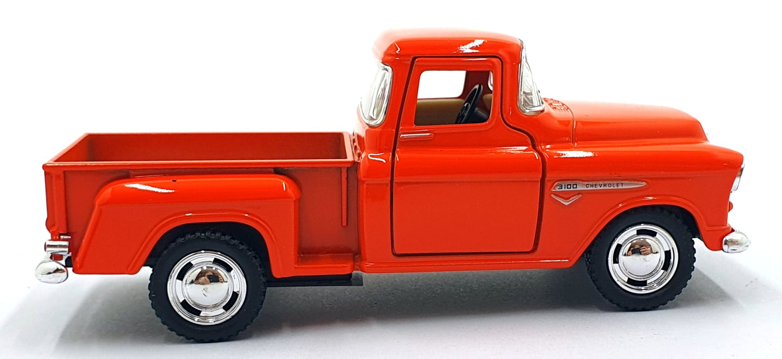 Kinsmart 1/32 Scale Pull Back & Go TY0237 1955 Chevrolet Stepside Pick Up Orange
