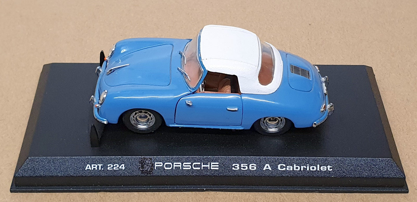 Detail Cars 1/43 Scale ART224 - Porsche 356 A Cabriolet - Blue/White