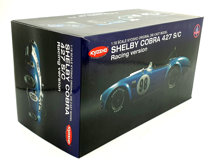 Kyosho 1/18 Scale Diecast 08015CS - Shelby Cobra 427 S/C Racing #98 Blue