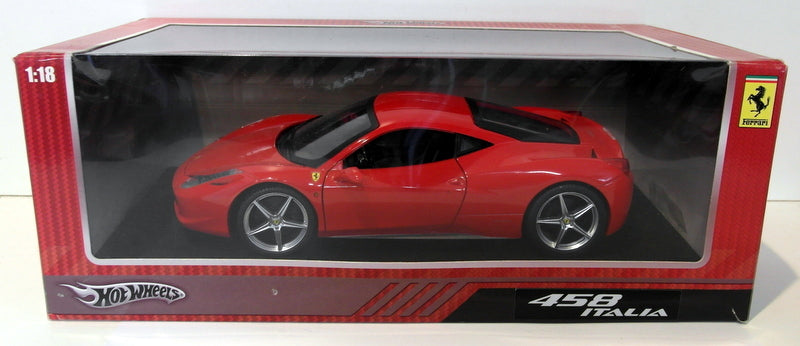 Hot Wheels 1/18 Scale diecast - T6917 Ferrari 458 Italia Rosso Red