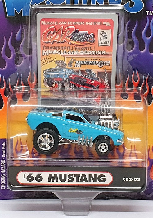 Muscle Machines 1/64 Scale 71171 C02-03 - 1966 Ford Mustang - Blue