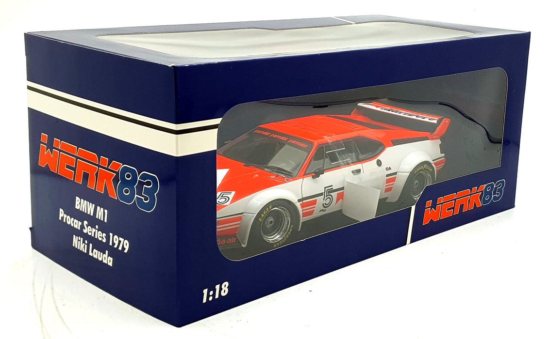 Werk83 1/18 Scale Diecast W1803007A BMW M1 ProCar #5 with Marlboro Decals Lauda
