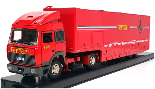 Old Cars 1/43 Scale 77000-2 - Iveco Ferrari 1980s F1 Transporter Truck - Red