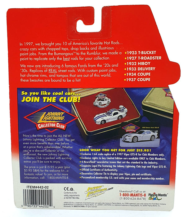 Johnny Lightning 1/64 Scale 442-02 Hot Rods 1932 Hiboy - Met. Rose