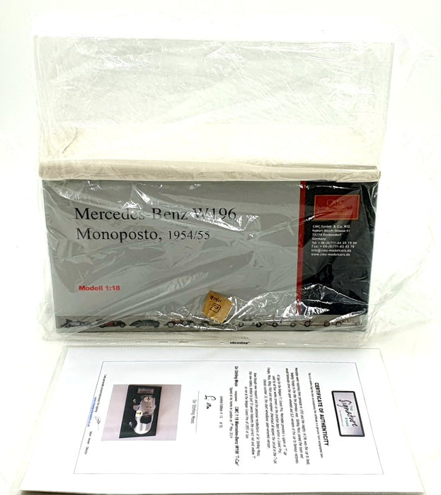 CMC 1/18 Scale M-006 - Mercedes-Benz W196 Monoposto 1954/55 S.Moss Signed