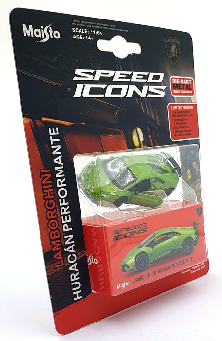 Maisto 1/64 Scale 15700 Speed Icons Lamborghini Huracan Performante Met. Green
