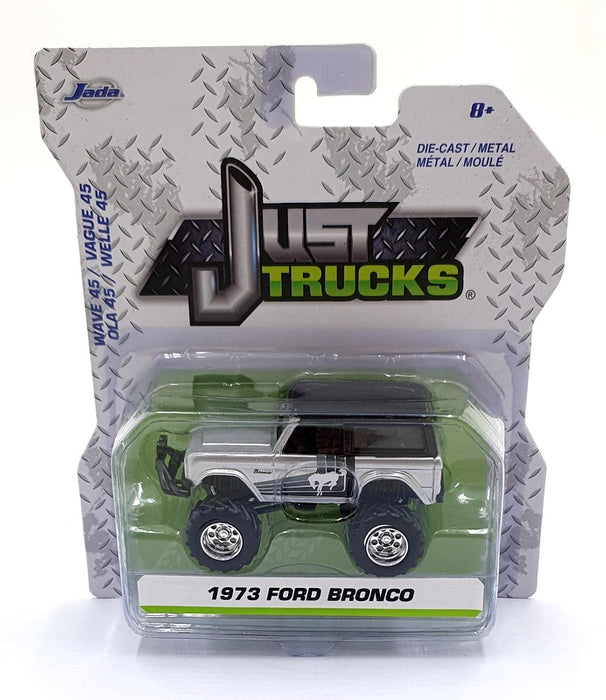Jada Just Trucks 1/64 Scale 14020 - 1973 Ford Bronco - Silver/Black