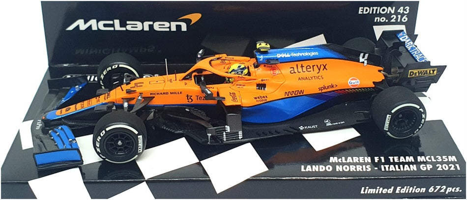 Minichamps 1/43 Scale 537 215804 - F1 McLaren MCL35M Italian GP 2021 Norris