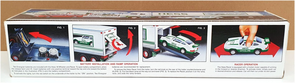 Hess Appx 37cm Long HES12 - 18 Wheeler & Racer With Lights