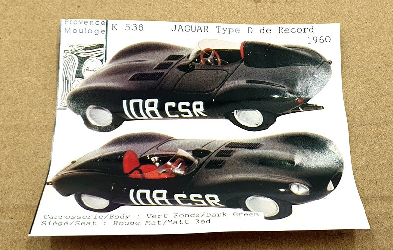 Provence Moulage 1/43 Scale Kit K538 - Jaguar D de Record 1960