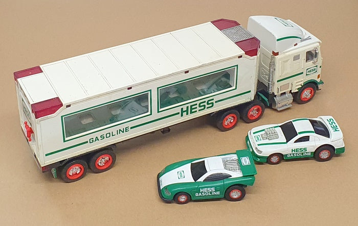 Hess Appx 37cm Long HES25 - Toy Truck And Racers - White/Green