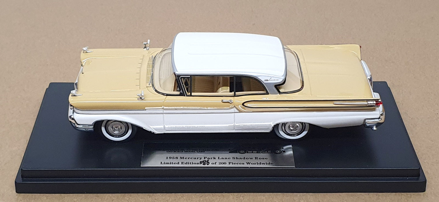 Goldvarg 1/43 Scale GC-090B - 1958 Mercury Park Lane - Mayfair Yellow/White