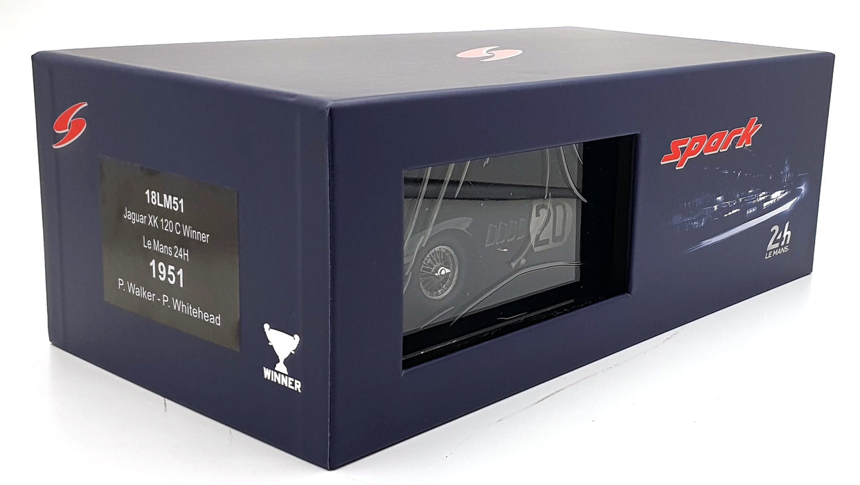 Spark 1/18 Scale Resin 18LM51 - Jaguar XK 120C #20 1st Le Mans 24h 1951
