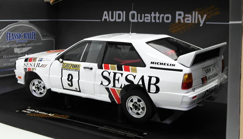 Sun Star 1/18 Scale 4230 - Audi Quattro A2 1000 Lakes Rally 1983 #9
