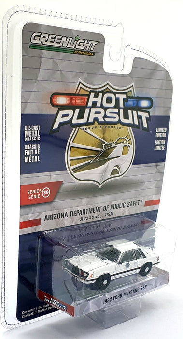 Greenlight 1/64 Scale 42970-A - 1982 Ford Mustang SSP - White