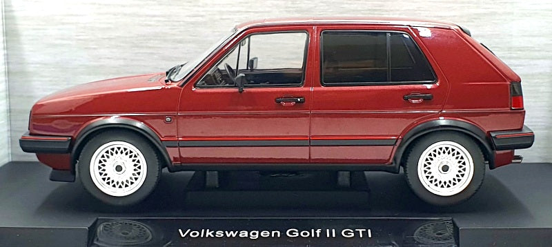 Model Car Group 1/18 Scale MCG18391 - Volkswagen Golf II GTI - Met. Dark Red