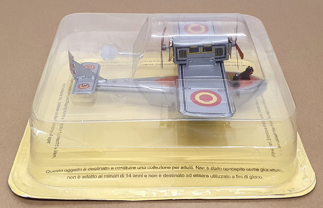 Altaya Appx 16cm Long Tinplate SP23326 - Windup Seaplane Aircraft - Silver/Red