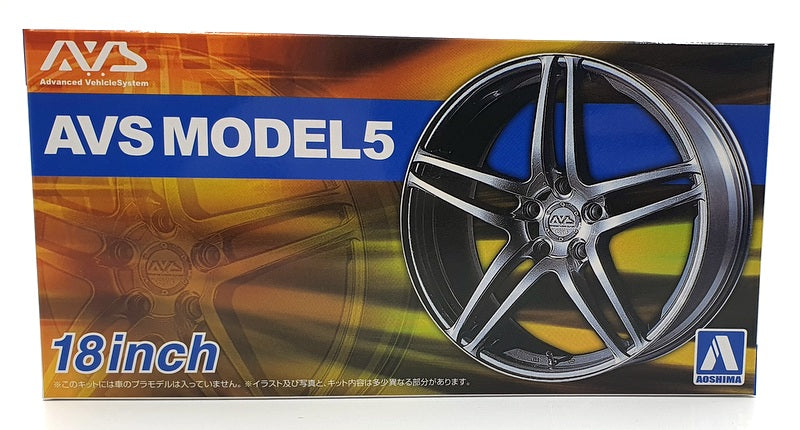 Aoshima 1/24 Scale 06943 - AVS Model 5 Wheel 18inch Wheels & Tyres Set #112