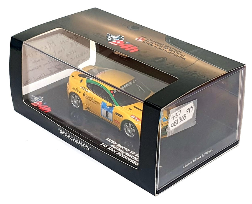 Minichamps 1/43 Scale 437 081308 - Aston Martin V8 Vantage #8 Nurburgring 2008