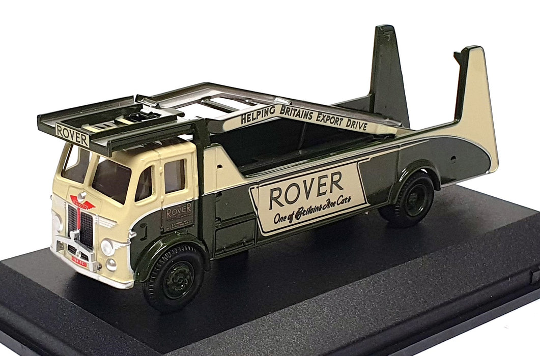 Oxford Diecast 1/76 Scale 76LTR001 - Rover Car Transporter Truck - Green/Cream