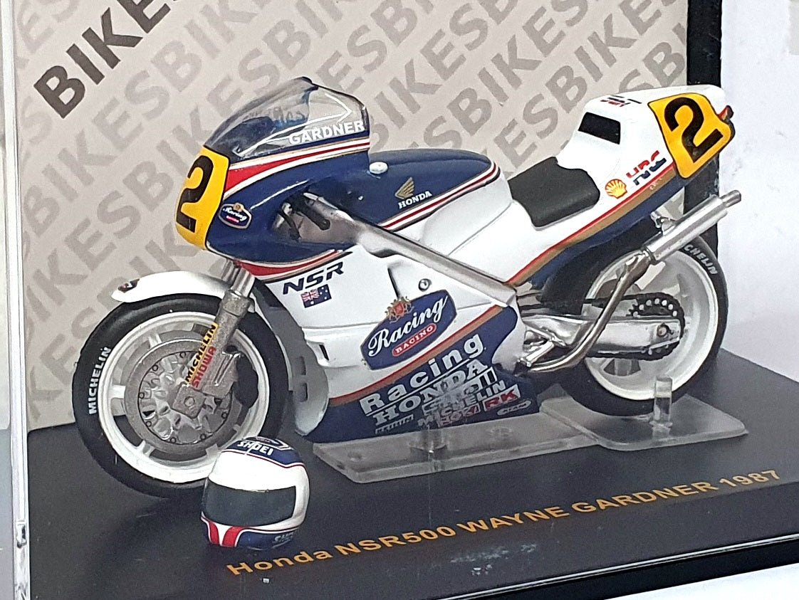 Ixo 1/24 Scale CLB004 - Honda NSR500 Motorbike #2 W. Gardner - Blue/White 
