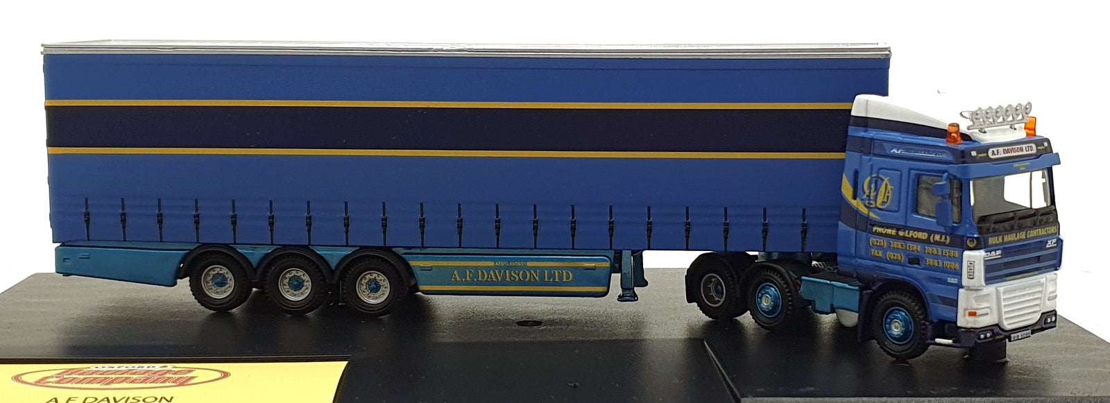 Oxford Diecast 1/76 Scale DAF13CS - DAF 105 (SC) Curtainside AF Division - Blue