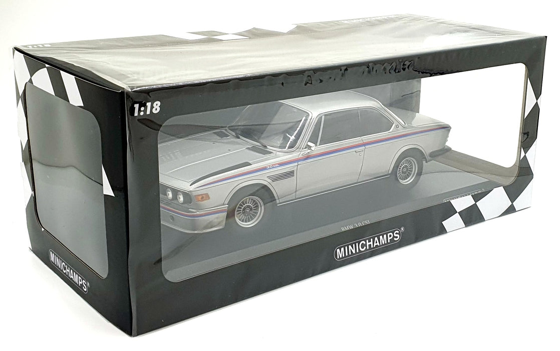 Minichamps 1/18 Scale 155 028135 - 1973 BMW 3.0 CSL - Silver