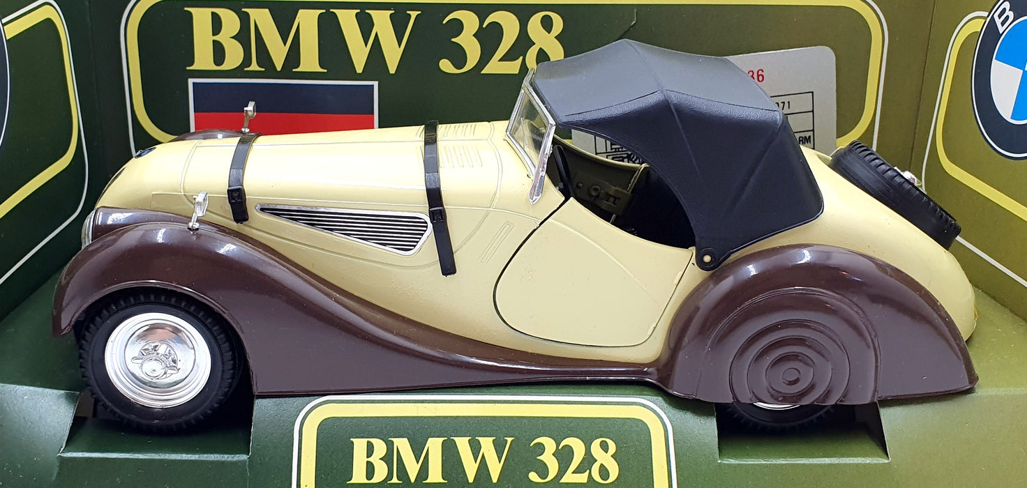 Polistil 1/16 Scale Diecast TG6 - BMW 328 - Cream/Brown