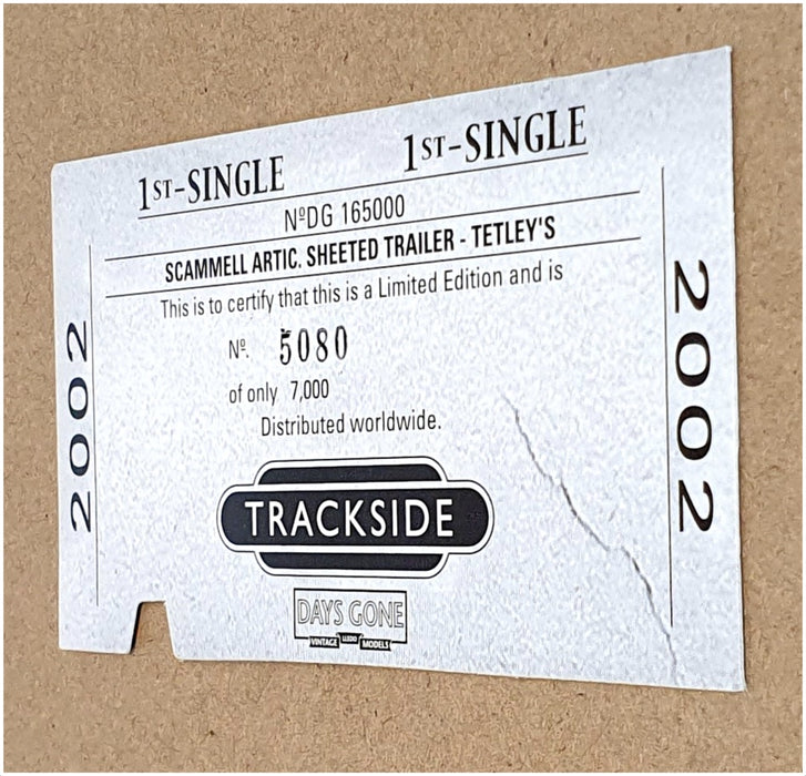 Lledo 1/76 Scale DG165000 - Scammell Artic Sheeted Trailer (Tetley's)
