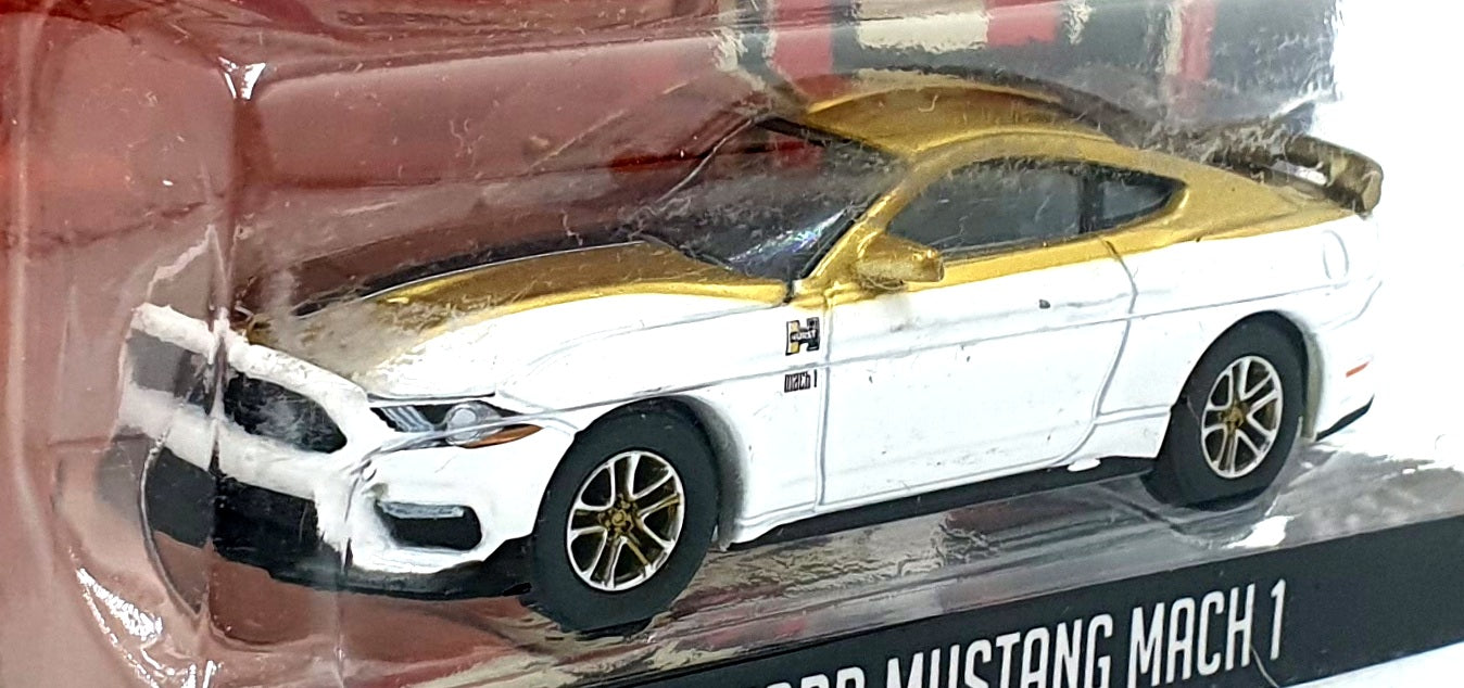 Greenlight 1/64 Scale 41150-E - 2021 Ford Mustang MACH 1 - White/Gold