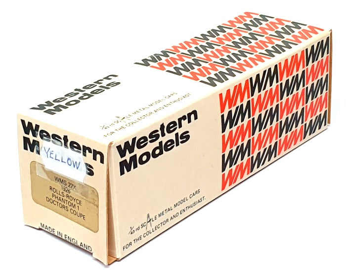 Western 1/43 Scale WMS27X - 1926 Rolls Royce Phantom 1 Doctors Coupe - Yellow