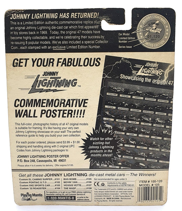 Johnny Lightning 1/64 Scale 100-120 - The Challengers VW Bug Bomb - Yellow