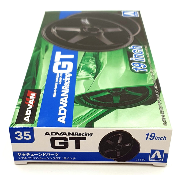 Aoshima 1/24 Scale 05330 - ADVAN Racing A6061-T6 GT 19' Wheels & Tyres Set #35